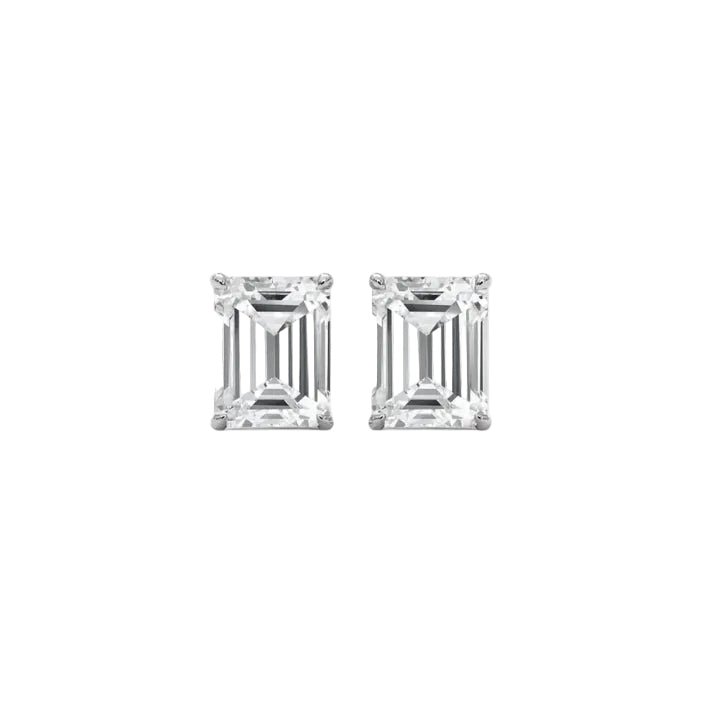 Baguette Stud Earrings - S925 - LovessLuxuryLovessLuxury63418812-YED001 Geometric EarringsSilver