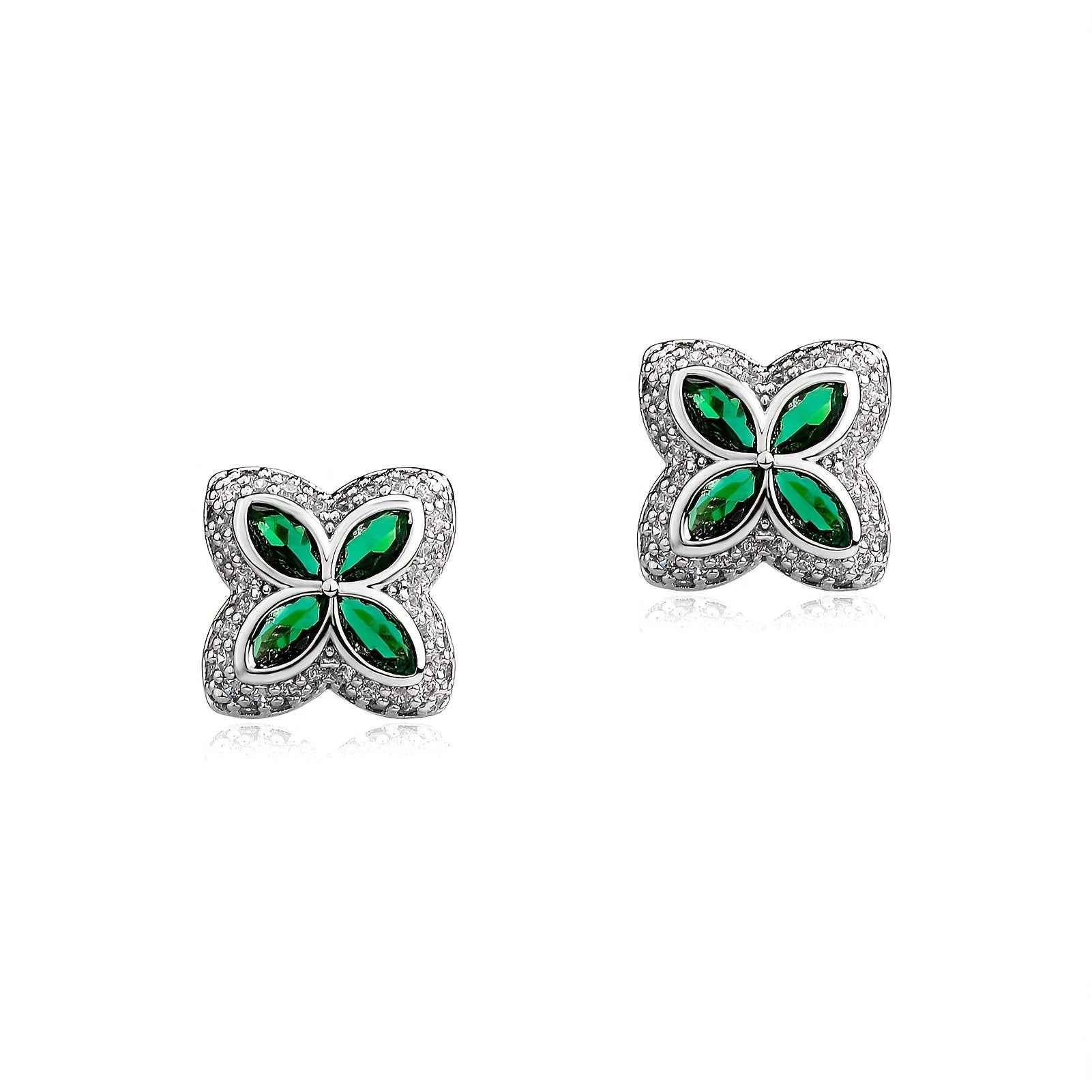 Clover Earring - LovessLuxuryLovessLuxury56020368-Silvery GreenSilver