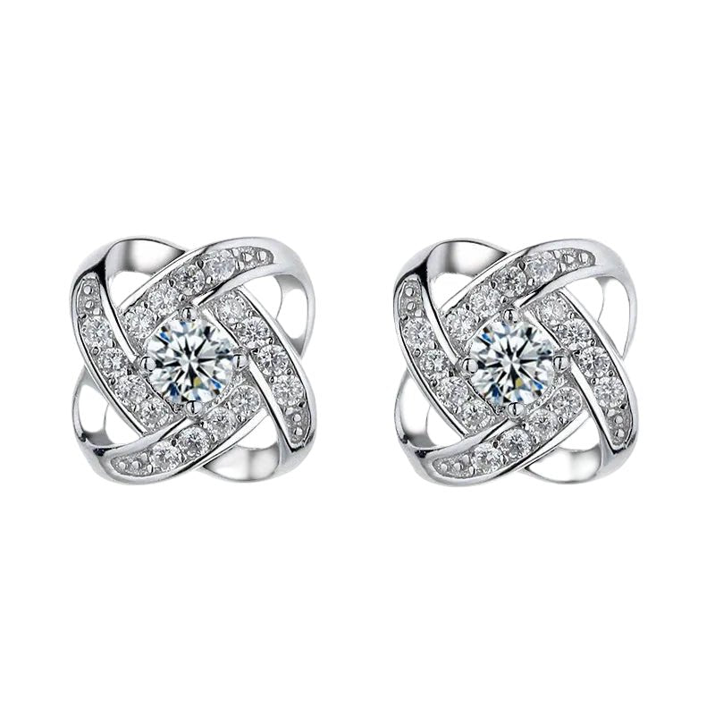 Ice Flower Earrings - S925 - LovessLuxuryLovessLuxury82069785-White(0.3ct*2)Silver