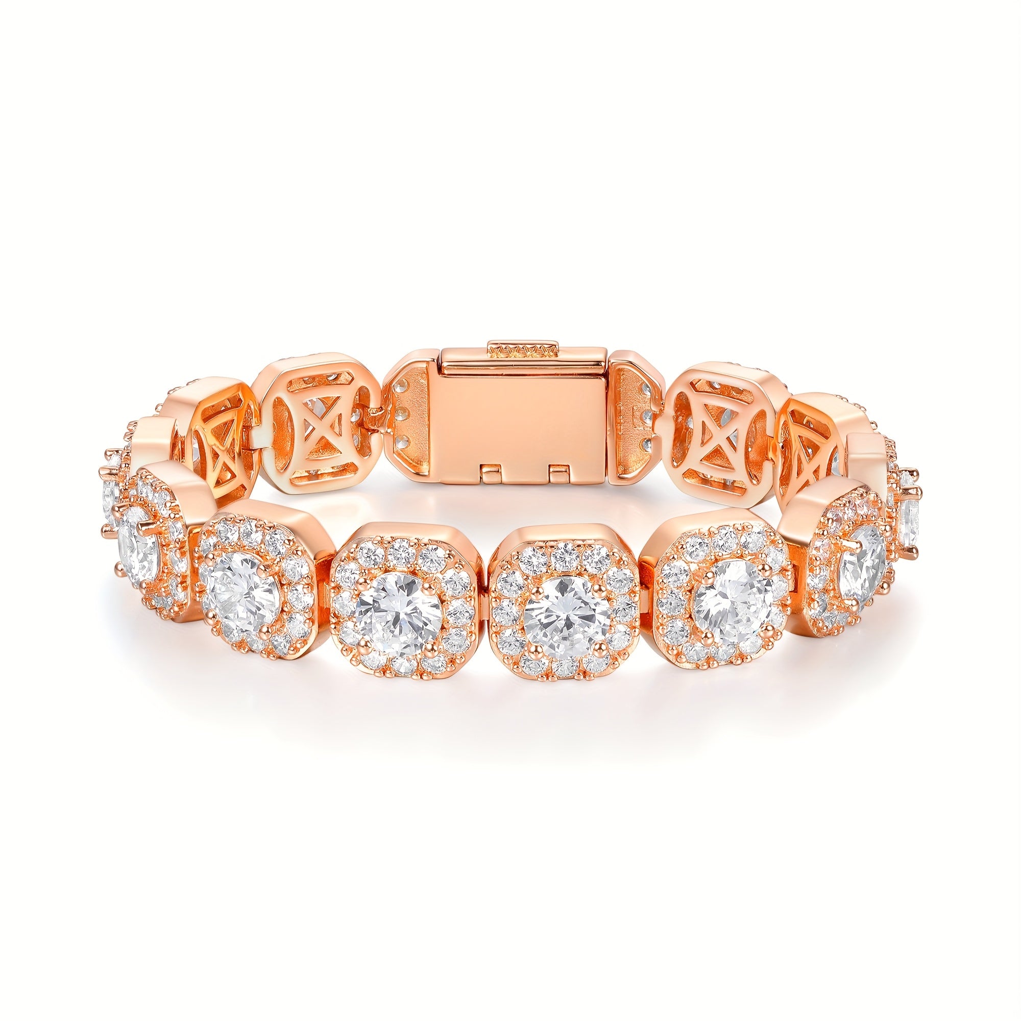 Square Brick Bracelet - LovessLuxury7'LovessLuxury88144870-Rose Color-【7 Inches】Rose Color