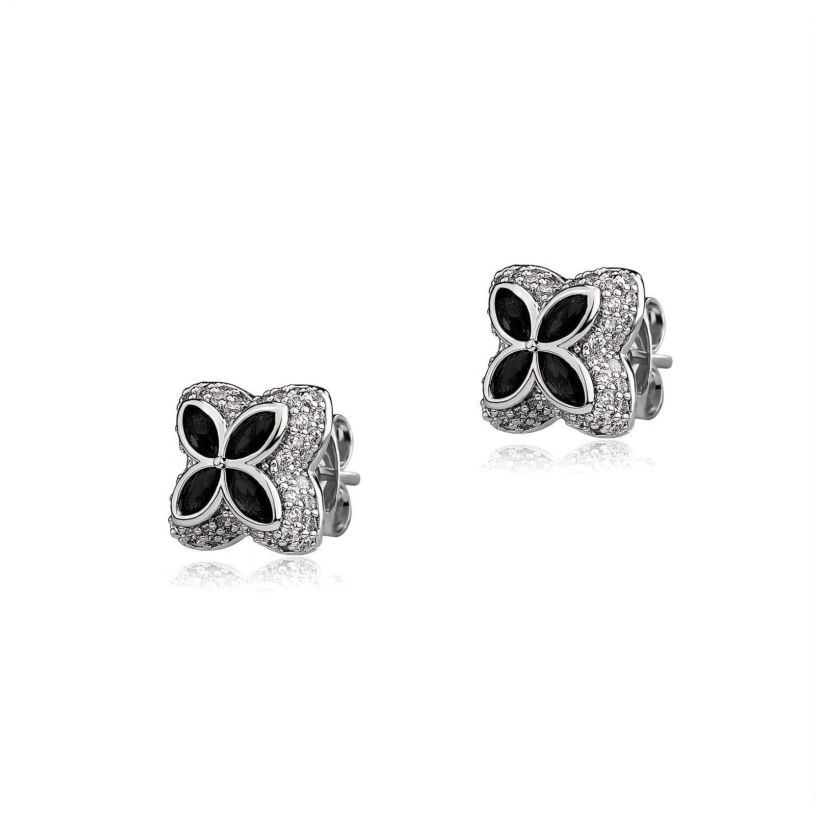 Clover Earring - LovessLuxuryLovessLuxury56020368-Silvery BlackSilver Black