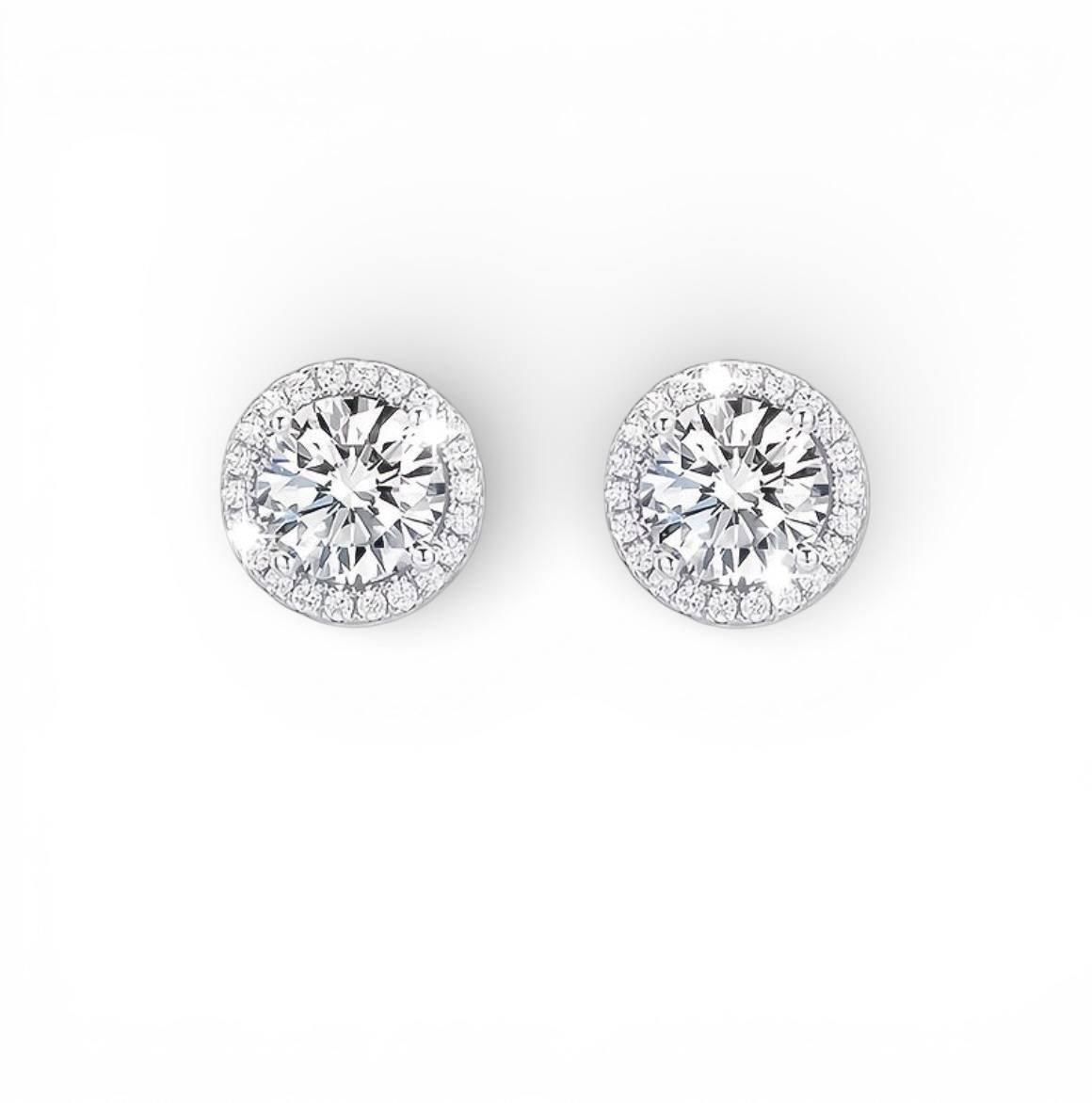 Iced Circle Studs Earrings - S925 - LovessLuxuryLovessLuxury43183850-SilverySilver