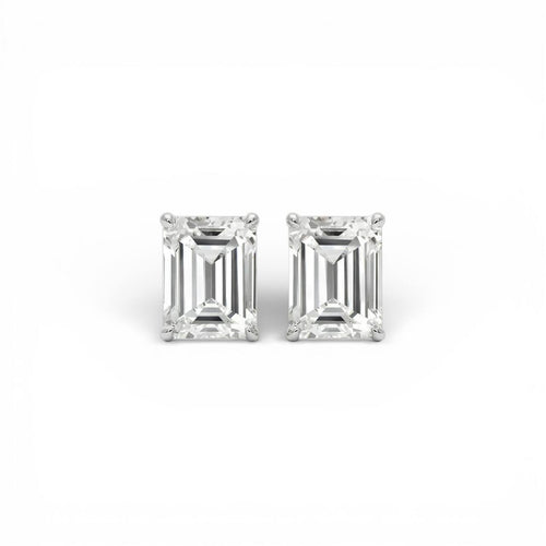 Baguette Stud Earrings - S925 - LovessLuxuryLovessLuxury63418812-YED001 Geometric EarringsSilver